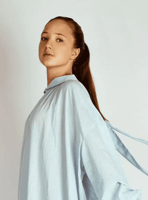 Woman in white portrait